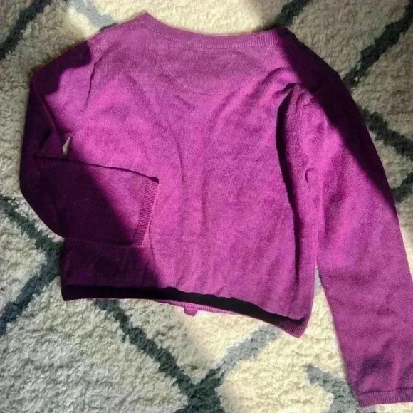 Burberry London Children Cardigan Infant Purple Cotton Button Sweater 6 9 Months - Picture 5 of 6